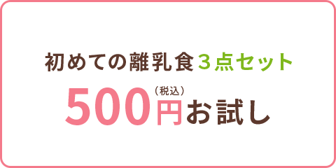 初めての離乳食3点セット500円お試し