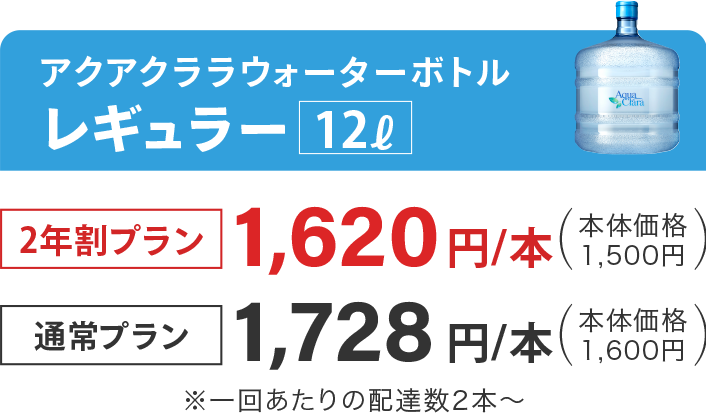 アクアクララウォーターボトル レギュラー12リットル